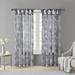 Rosalind Wheeler Marcus Printed Floral Twist Tab Top Voile Sheer Curtain Polyester in Gray | 95 H in | Wayfair A18520F0CC7942C1AEC0A6BA5641EB7D