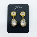 J. Crew Jewelry | J. Crew Pear Shaped Crystal Drop Earrings | Color: Gold | Size: Os