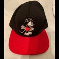 Disney Accessories | Disney Mickey Mouse Snapback Hat | Color: Black/Red | Size: Os