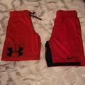 Nike Bottoms | Boys Nike And Under Armour Shorts | Color: Black/Red | Size: Sb