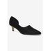 Wide Width Women's Quilla Pump by Bella Vita in Black Suede (Size 7 W)