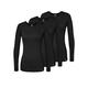 Adar Underscrubs for Women Multi Color 3 Pack - Long Sleeve Underscrub Comfort Tee - 2903M - Black - XL