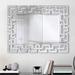 Elegant Beveled Geometry 31" x 40" Decorative Wall Mirror