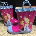 Disney Other | Disney Frozen Anna And Elsa Rubber Rain Bo | Color: Blue/Pink | Size: 13/1