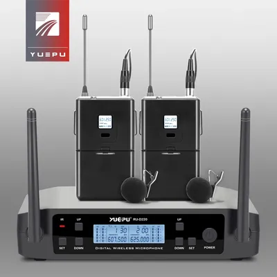 RU-D220 Réel UHF Sélectionnable Réglable Microphone Sans Fil Professionnel Système Lavalier