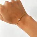 Single Zunderes-Bracelets de perles circulaires pour femmes Bracelet en acier inoxydable Bijoux