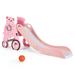 4 in 1 Foldable Baby Slide Toddler Climber Slide PlaySet with Ball - 60" x 30" x 28" (L x W x H)