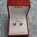 Disney Jewelry | Disney Mickey Mouse Pink Stud Earrings | Color: Pink | Size: Os