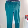 J. Crew Pants & Jumpsuits | J Crew Green Cotton Viscose Skinny Straight Pants | Color: Green | Size: 00