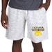 Men's Concepts Sport White/Charcoal Iowa Hawkeyes Alley Fleece Shorts