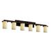 Justice Design Group Candlearia 45 Inch 6 Light Bath Vanity Light - CNDL-8786-14-AMBR-NCKL