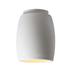 Justice Design Group Radiance 6 Inch 1 Light Outdoor Flush Mount - CER-6130W-TERA