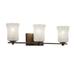 Justice Design Group Veneto Luce 24 Inch 3 Light Bath Vanity Light - GLA-8443-16-WHTW-MBLK-LED3-2100