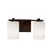 Justice Design Group Fusion 14 Inch 2 Light Bath Vanity Light - FSN-8442-10-RBON-NCKL-LED2-1400