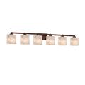 Justice Design Group Alabaster Rocks! 51 Inch 6 Light Bath Vanity Light - ALR-8436-30-NCKL