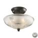 ELK Lighting Restoration 12 Inch 3 Light Semi Flush Mount - 66335-3-LA