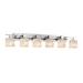 Justice Design Group Alabaster Rocks! 56 Inch 6 Light Bath Vanity Light - ALR-8706-30-NCKL