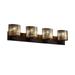 Justice Design Group Fusion 35 Inch 4 Light Bath Vanity Light - FSN-8924-30-WEVE-NCKL