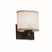 Justice Design Group Textile 8 Inch Wall Sconce - FAB-8427-30-WHTE-CROM