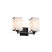 Justice Design Group Textile 13 Inch 2 Light Bath Vanity Light - FAB-8432-15-WHTE-NCKL