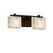 Justice Design Group Alabaster Rocks! 15 Inch 2 Light Bath Vanity Light - ALR-8442-55-CROM