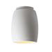 Justice Design Group Radiance 6 Inch 1 Light Outdoor Flush Mount - CER-6130W-BLK-LED1-1000