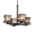 Justice Design Group Fusion 25 Inch 4 Light Chandelier - FSN-8100-40-MROR-MBLK