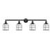 Innovations Lighting Bruno Marashlian Small Bell Cage 42 Inch 4 Light Bath Vanity Light - 215-BK-G54-CE-LED