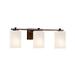 Justice Design Group Fusion 24 Inch 3 Light Bath Vanity Light - FSN-8443-10-OPAL-DBRZ-LED3-2100