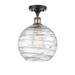 Innovations Lighting Bruno Marashlian Large Deco Swirl 10 Inch 1 Light Semi Flush Mount - 516-1C-BB-G1213-10-LED