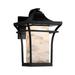 Justice Design Group Alabaster Rocks! - Summit 16 Inch Tall 1 Light Outdoor Wall Light - ALR-7524W-MBLK-LED1-700