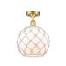 Innovations Lighting Bruno Marashlian Large Farmhouse Rope 10 Inch 1 Light Semi Flush Mount - 516-1C-WPC-G122-10RB