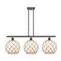 Innovations Lighting Bruno Marashlian Large Farmhouse Rope 36 Inch 3 Light Linear Suspension Light - 516-3I-BAB-G122-10RW-LED