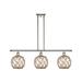 Innovations Lighting Bruno Marashlian Farmhouse Rope 36 Inch 3 Light Linear Suspension Light - 516-3I-BB-G122-8RW