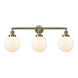 Innovations Lighting Bruno Marashlian Large Beacon 32 Inch 3 Light Bath Vanity Light - 205-BK-G201-8-LED