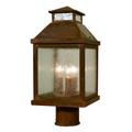 Arroyo Craftsman Canterbury 12 Inch Tall 3 Light Outdoor Post Lamp - CAP-7M-VP