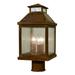 Arroyo Craftsman Canterbury 12 Inch Tall 3 Light Outdoor Post Lamp - CAP-7M-VP