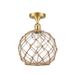 Innovations Lighting Bruno Marashlian Large Farmhouse Rope 10 Inch 1 Light Semi Flush Mount - 516-1C-WPC-G122-10RB-LED