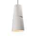 Justice Design Group Radiance 8 Inch Mini Pendant - CER-6435-MAT-ABRS-WTCD-120E-LED-10W