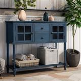 Sideboard Console Table with Bottom Shelf, Buffet Storage Cabinet