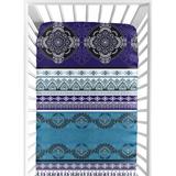 Sweet Jojo Designs Boho Fitted Sheet Crib Sheet, Microfiber in Blue | 52 H x 28 W x 8 D in | Wayfair CribSheet-PurpleBoho
