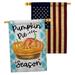 Breeze Decor Pumpkin Pie 2-Sided Polyester 40 x 28 in. House Flag in Gray/Orange | 40 H x 28 W in | Wayfair BD-HA-HP-113102-IP-BOAA-D-US21-BD