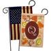 Breeze Decor Autumn Initial 2-Sided Polyester 18.5 x 13 in. Garden Flag in Orange/Red/Brown | 18.5 H x 13 W in | Wayfair