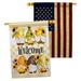 Breeze Decor 40 x 28 ft. House Flags in Brown/Gray/Orange | 40 H x 28 W in | Wayfair BD-BG-HP-104134-IP-BOAA-D-US21-BD