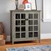 Lark Manor™ Amarissa Solid Wood 2 - Door Accent Cabinet Wood in Gray | 40.6 H x 38.1 W x 16.1 D in | Wayfair 22E896AA84BE408EB1028E41BE3FF217