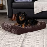 Archie & Oscar™ Karlin Ultra Plush Luxe Lounger Contour Dog Pillow Polyester in Brown | 5 H x 30 W x 20 D in | Wayfair