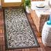 White 26 x 0.25 in Area Rug - Charlton Home® Cherene Floral Black/Sand Indoor/Outdoor Area Rug, Polypropylene | 26 W x 0.25 D in | Wayfair