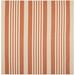 Orange/White 79 x 0.25 in Area Rug - Wade Logan® Arneshia Striped Terracotta/Beige Indoor/Outdoor Area Rug | 79 W x 0.25 D in | Wayfair
