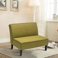 Wade Logan® Baskas 44.5" Linen Armless Loveseat Linen in Green | 33 H x 40.5 W x 29.5 D in | Wayfair A4994A5EFB13421CA5D652528816833A