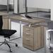 Upper Square™ Computer Desk Home Office Laptop Left Right Set-up Storage Drawers 48"L Work Metal Wood/Metal in Gray/Brown | Wayfair